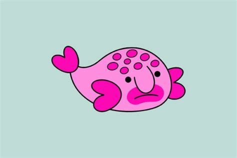 Cute Blobfish Graphic by griffin stock · Creative Fabrica