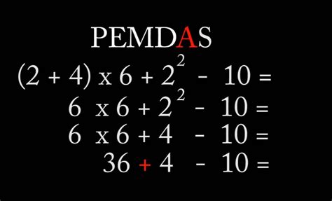 Pemdas Chart Free Printable