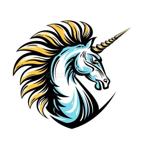 Angry Unicorn Mascot Logo Design Stock Vector - Illustration of face, badge: 198890583