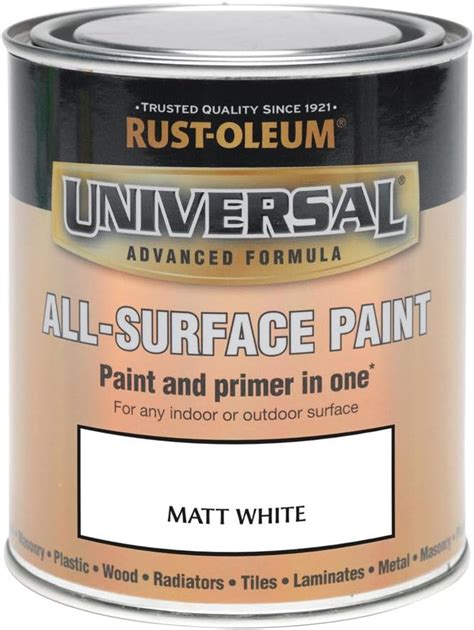 Rust-Oleum RO0030301G1 - Pintura multiuso (750 ml), color blanco mate ...