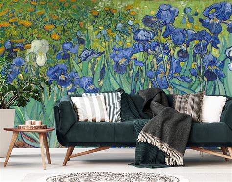 Irises by Van Gogh Wallpaper Large Iris Wallpaper Mural - Etsy