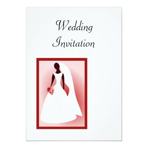 African American Wedding Invitation with bride | Zazzle