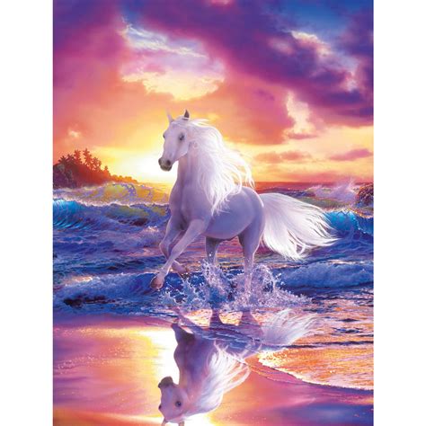 Sunset Horse by the Sea 5D Diamond Painting - 5diamondpainting.com ...