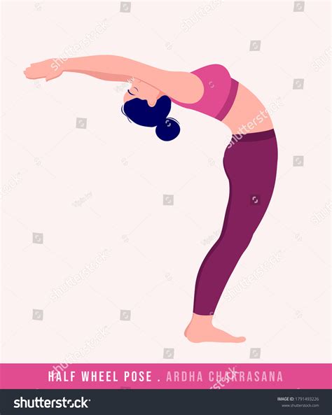 Half Wheel Pose Ardha Chakrasana Yoga Stock Vector (Royalty Free) 1791493226 | Shutterstock