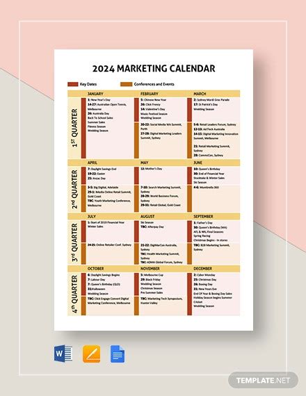 Marketing Calendar - 37+ Examples, Format, Tips, Pdf