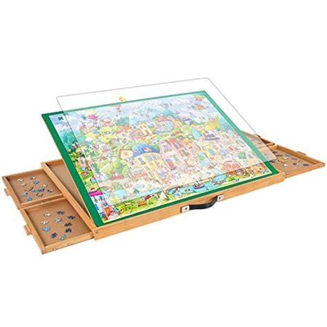 ALL4JIG Adjustable Jigsaw Puzzle Board with 4 Drawers & Cover - 3 ...