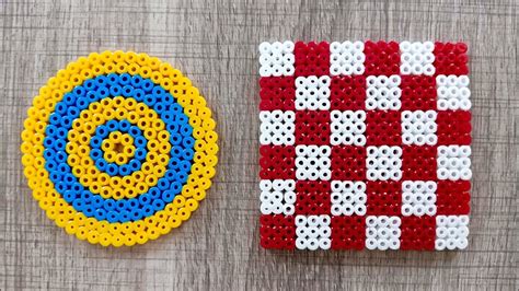 how to make perler bead coasters | perler bead coasters tutorial | diy - YouTube