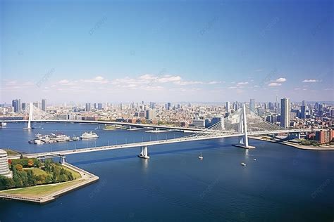 Osaka Bay Bridge In Finland Background, River, Architecture, Bridge Background Image And ...