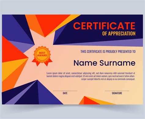 Creative Certificate Template Vector Art & Graphics | freevector.com