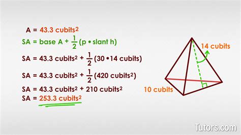 Triangular Pyramid Surface Area