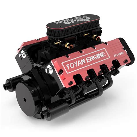 Buy ZOSTER V8 Nitro Engine Model TOYAN HOWIN FS-V800 1:10 V8 28cc 8 Cylinder 4 Stroke Water ...