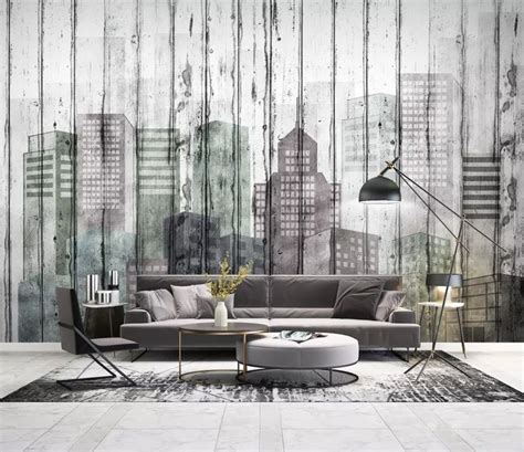 Cityscape Mural Wallpaper - Mural Wall