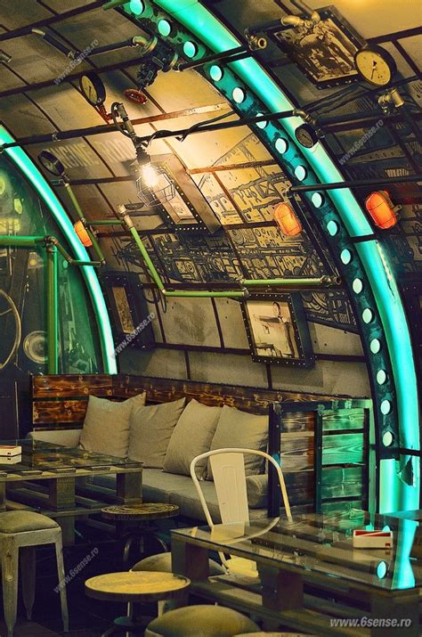 Submarine Pub Designed in Industrial Style with Steampunk Features | Pub design, Steampunk ...