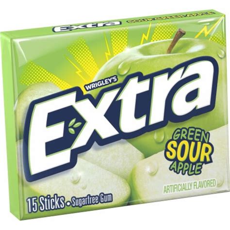 Extra Sour Green Apple Gum, 15 ct - Kroger