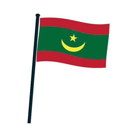 Premium Vector | Mauritanian flag