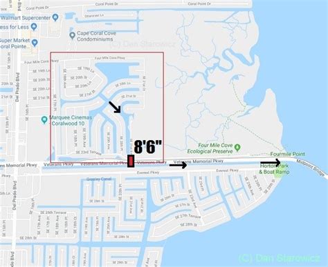 Four Mile Cove and Eco Preserve section of Cape Coral, FL. Gulf access