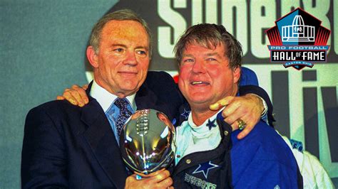 Jerry Jones Congratulates Jimmy Johnson On HOF