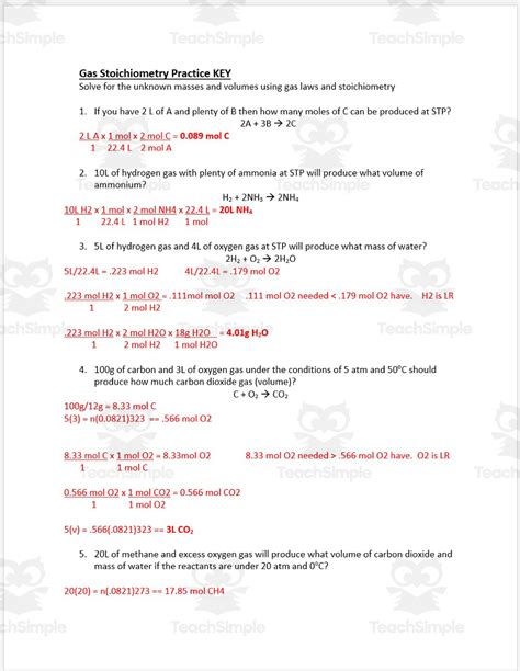 Free gas stoichiometry worksheet, Download Free gas stoichiometry worksheet png images, Free ...