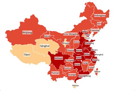 China Heat Map Excel Template | Geographical Map in Excel