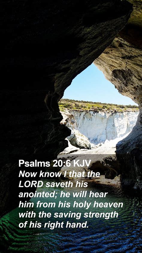 Psalms 20:6 KJV Mobile Phone ...scripture, psalm 206 HD phone wallpaper ...