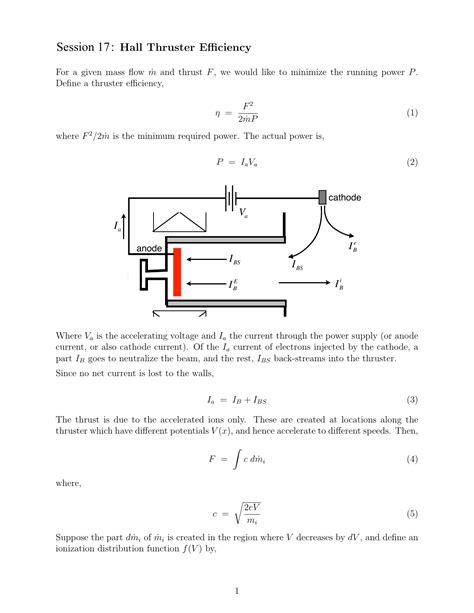Session u00 u00 : Hall Thruster Eﬃciency