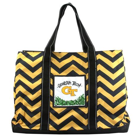 Georgia Tech Yellow Jackets Ladies Large Chevron Tote - Gold/Black ...