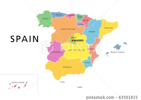 Spain On World Map Political - Micronica68