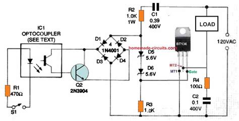 Simple Triac Triggering Circuits Explained – Homemade Circuit Projects