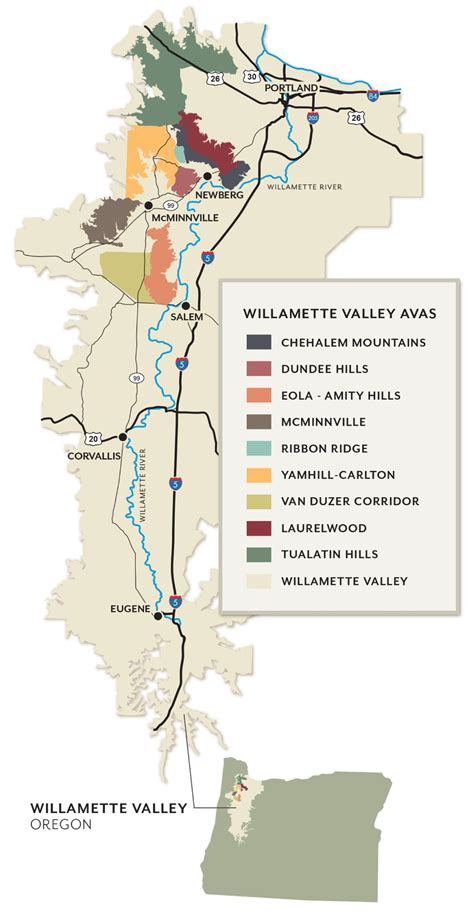 The Ultimate Guide to Willamette Valley Wine - Regions &Maps