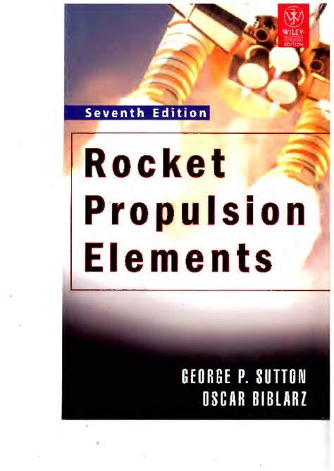 (PDF) Rocket Propulsion Elements by George P. Sutton | Saurabh Singh ...