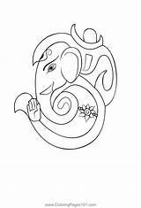 Lord Ganesha Coloring Pages sketch template