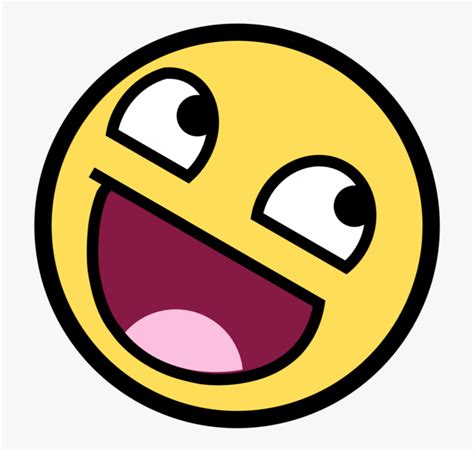 Smiley Face Animation - Happy Troll Face Emoji, HD Png Download - kindpng