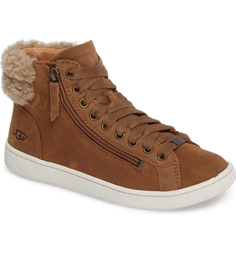 UGG® Olive Genuine Shearling Cuff Sneaker (Women) | Nordstrom