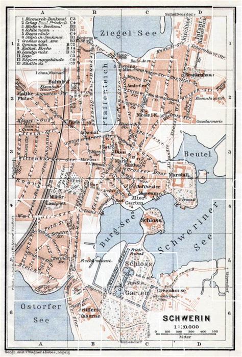 Old map of Schwerin in 1911. Buy vintage map replica poster print or ...