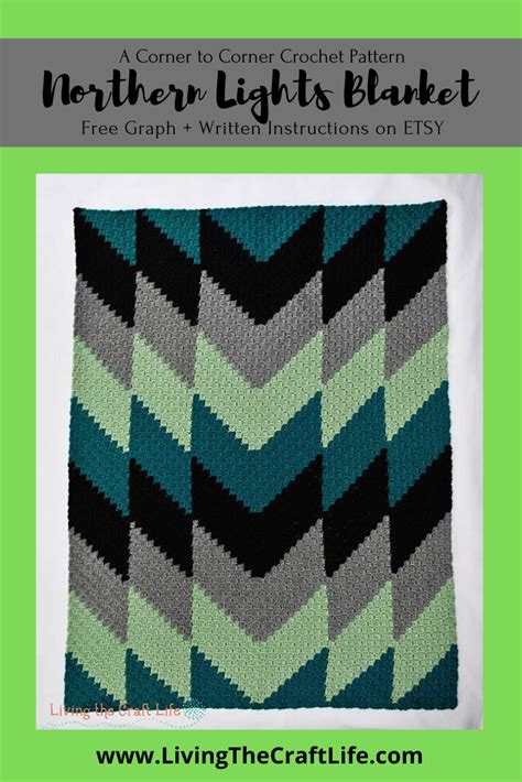 Living the Craft Life: Northern Lights C2C Blanket - FREE GRAPH