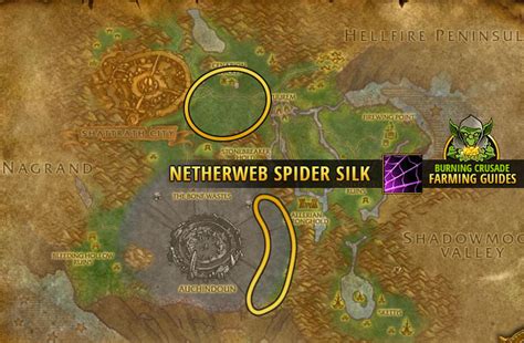 WoW Farming Netherweb Spider Silk - Burning Crusade Classic Farm Guide » classic.goldgoblin.net