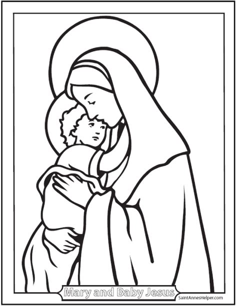 12+ Mother's Day Coloring Pages ️+ ️ Religious Marian feast day cards