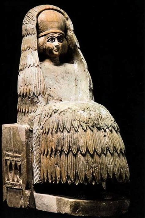 Ishtar statue with headdress - from the Temple of Ishtar at Mari, Syria ...