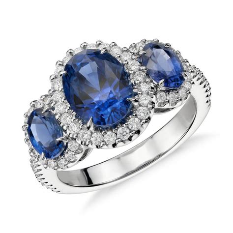 Gorgeous Blue Sapphire Rings at Blue Nile Jewelry | Three stone sapphire, Blue sapphire jewelry ...