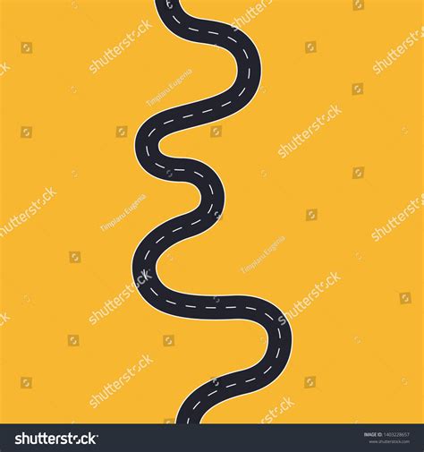 Winding Road Vector Illustration Isolated Transportation Stock Vector ...