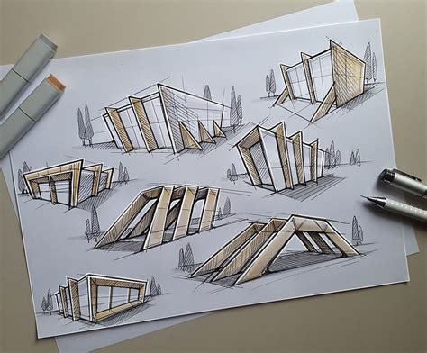 Sketches 2017 (Part 4) on Behance | Architecture design sketch ...