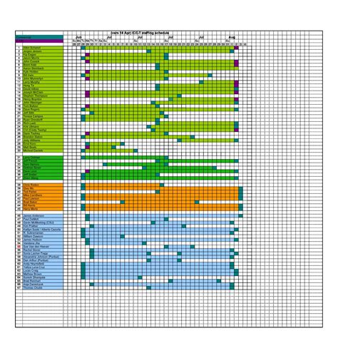 Employee schedule spreadsheet template - headspole