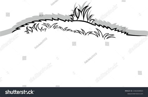 Drawing Grassland Cartoon Illustration Isolated On Stock Vector (Royalty Free) 2161026923 ...