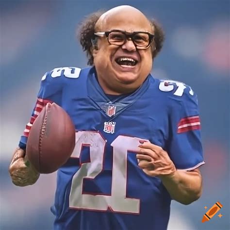 Danny devito wearing ny giants jersey on Craiyon