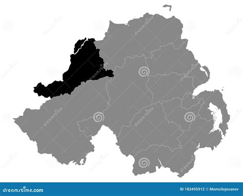 Location Map Of Derry And Strabane Local Government District Vector Illustration | CartoonDealer ...