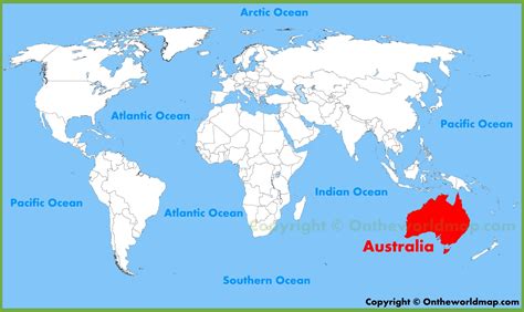 Australia In World Map - Smyrna Beach Florida Map