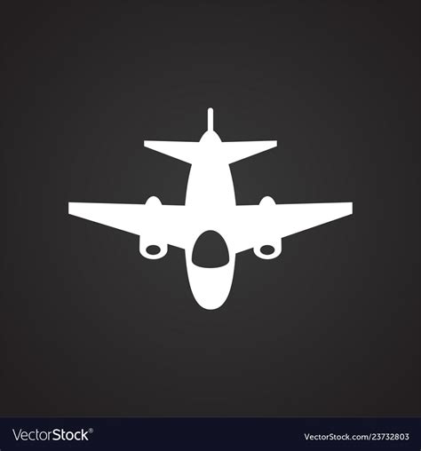 Airplane icons on black background for graphic Vector Image