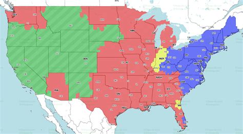 NFL Week 17 TV coverage maps