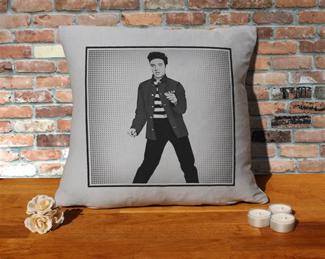 Elvis Presley Pillow Cushion 16x16in Grey | Etsy | Pillows, Pillow cushion, Elvis presley gifts