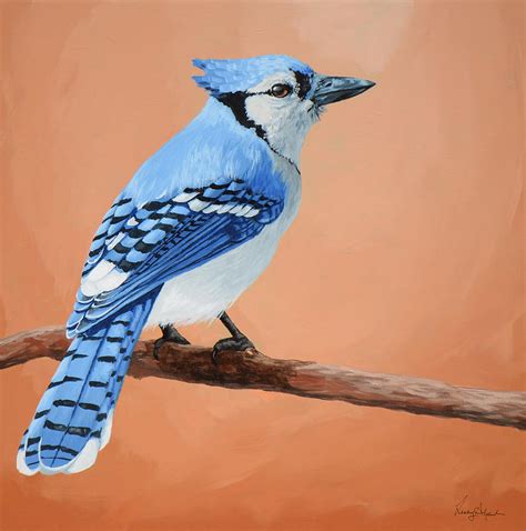 Blue Jay Painting by Lesley Alexander - Pixels